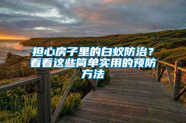 擔(dān)心房子里的白蟻防治？看看這些簡單實用的預(yù)防方法