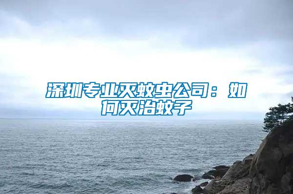 深圳專業(yè)滅蚊蟲(chóng)公司：如何滅治蚊子