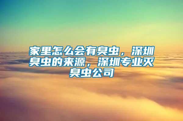 家里怎么會有臭蟲，深圳臭蟲的來源，深圳專業(yè)滅臭蟲公司