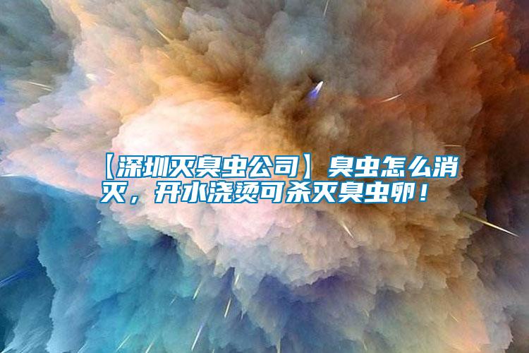 【深圳滅臭蟲公司】臭蟲怎么消滅，開水澆燙可殺滅臭蟲卵！