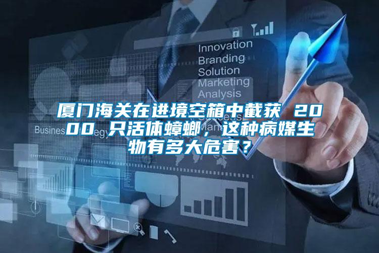 廈門海關(guān)在進(jìn)境空箱中截獲 2000 只活體蟑螂，這種病媒生物有多大危害？
