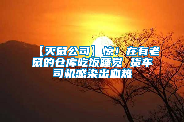 【滅鼠公司】驚！在有老鼠的倉(cāng)庫(kù)吃飯睡覺(jué) 貨車(chē)司機(jī)感染出血熱