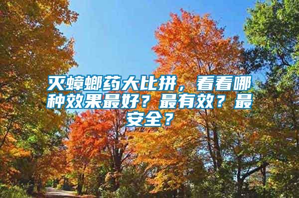 滅蟑螂藥大比拼，看看哪種效果最好？最有效？最安全？