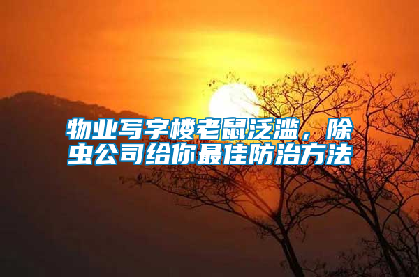 物業寫字樓老鼠泛濫，除蟲公司給你最佳防治方法